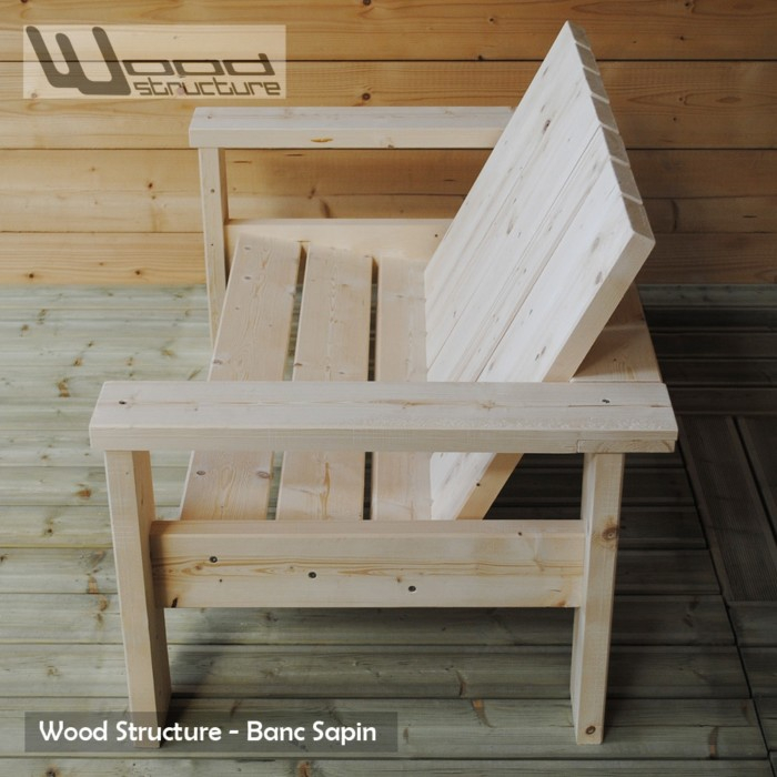 Banc Sapin Du Nord - Banc De Jardin - Wood Structure - | Wood Patio ... tout Cdiscount Salon De Jardin Du Nord