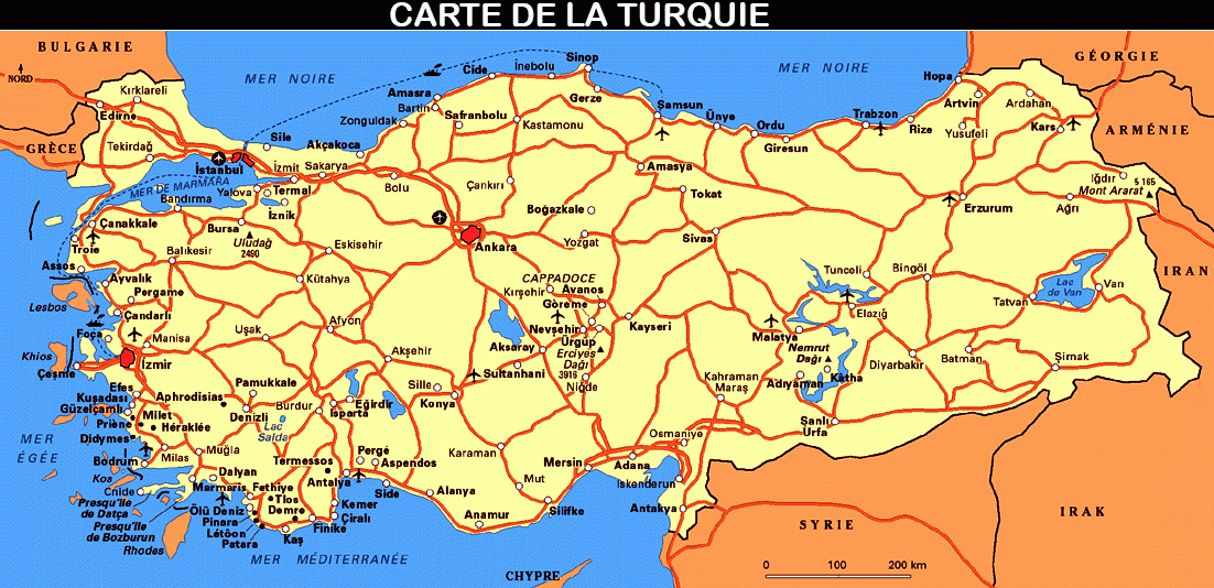 Carte De Turquie - Arts Et Voyages serapportantà Décoration Murale Via Michelin