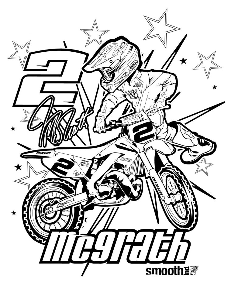 dessin motocross à imprimer