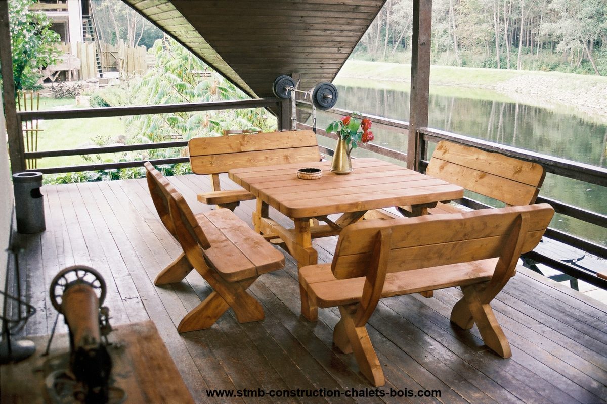 Dans Notre Gamme Salons De Jardin En Bois, Le Modèle Rohan - Stmb ... serapportantà Cdiscount Salon De Jardin Du Nord