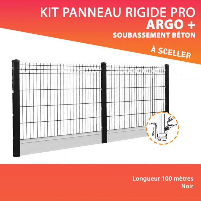 Kit Panneau Rigide Argo Pro + Soubassement / Clôture dedans Kit-Panneau-Rigide-Pro-Argo-A-Sceller-Dalle-De-Soubassement-Beton