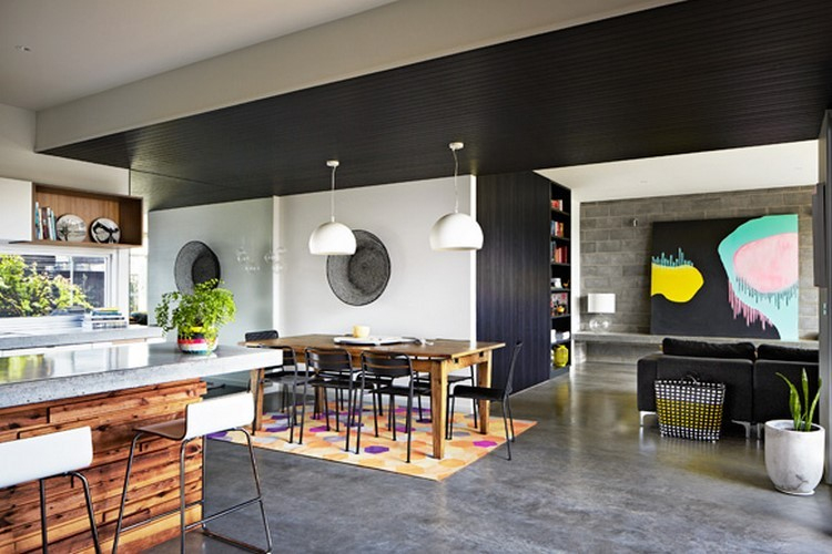 La Déco Noire D'Une Maison Australienne à Decoration Maison Moderne Par Rapport Au Sol