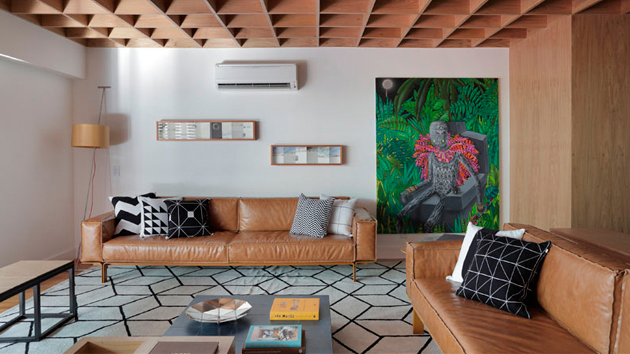 L'Appartement Micf Combine Un Intérieur Moderne Et Un Style Brésilien ... avec Décoration Maison Moderne Vu De Face