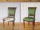 L'Atelier De La Marquise : Réfection Paire De Chaises Empire - Tissu ... destiné Salon De Jardin Bois À Défaut De Lin