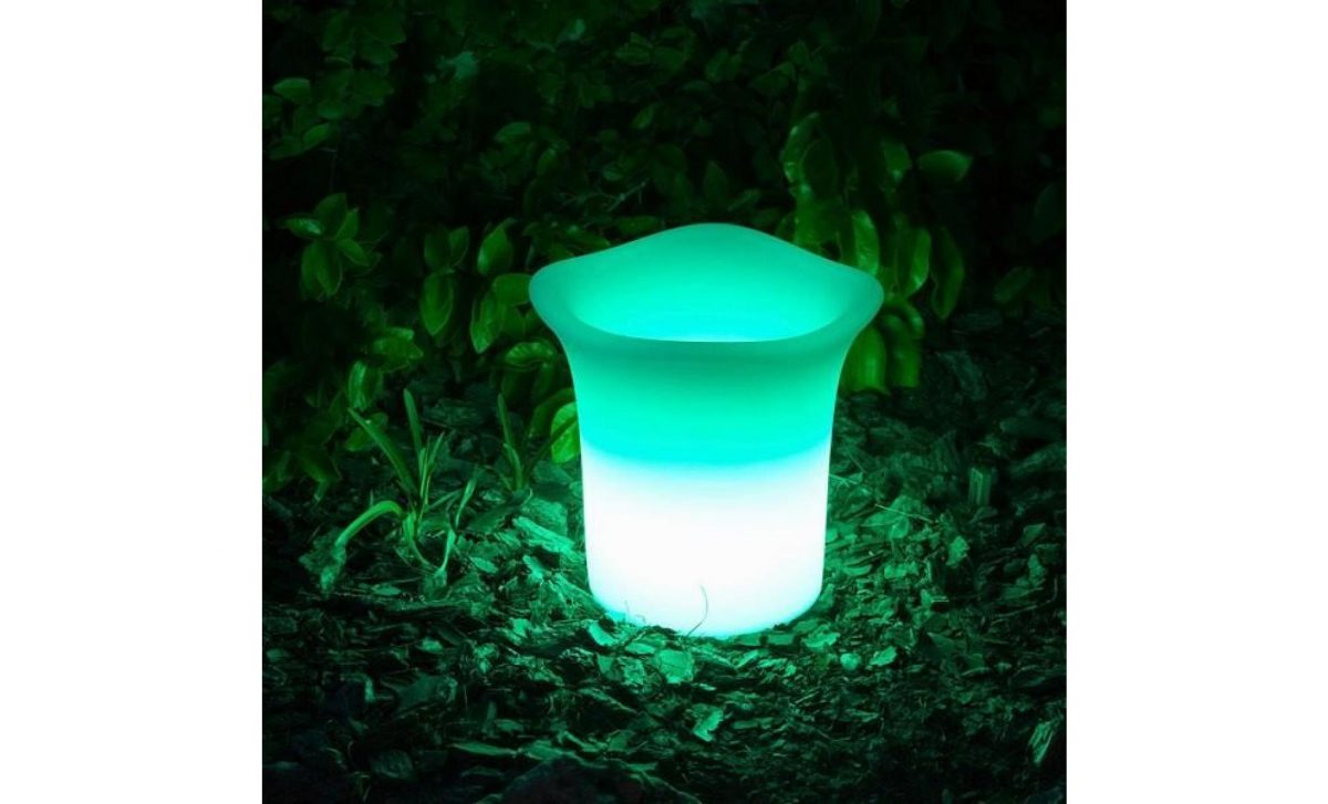 Pot Avec Lumière Pour Extérieur By Homania - Achat/Vente Pot Lumineux ... concernant Banc Pour Jardin Grâce À La Lumière