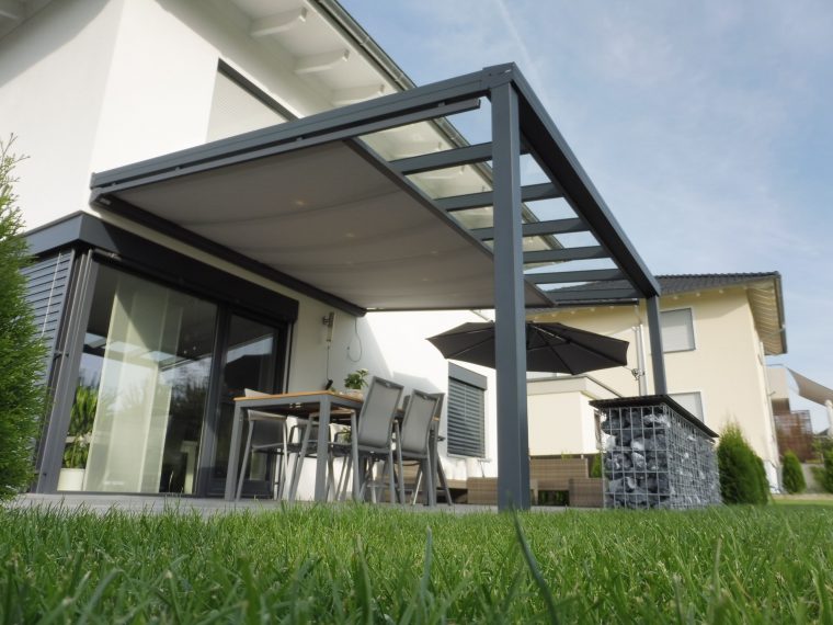 Premium Terrassenüberdachung Mit Trend 200 Markise | Pergola Plans … dedans Salon De Jardin Aluminium Tout Au Long De L'Année