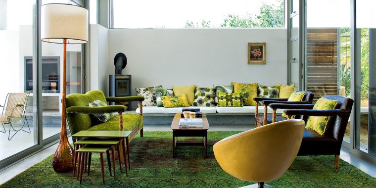 Salon Vert : Toutes Nos Idées Pour Un Déco Salon Vert – Marie Claire avec Decoration Interieure Salon Grâce À La Maison
