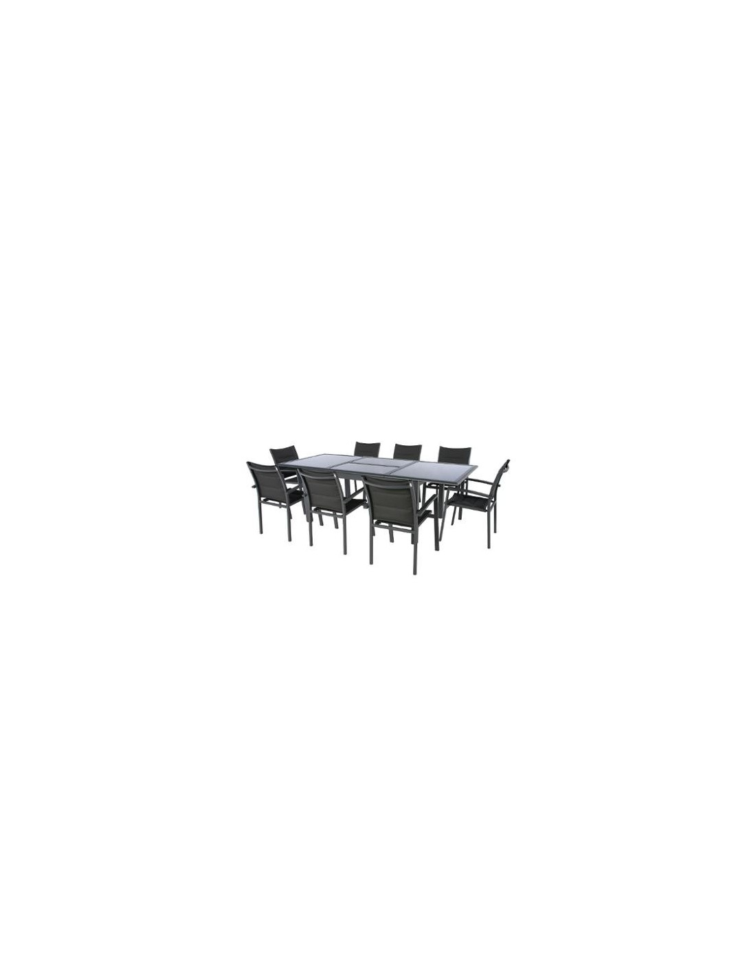 Table Azua Extensible 160/254Cm - Aluminium Verre Trempé - Hespéride concernant Systeme De Rallonge Table Azua De Hesperide