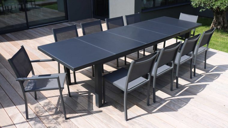 Table De Jardin En Aluminium Extensible – Canalcncarauca … avec Table De Jardin Azua 12 Places