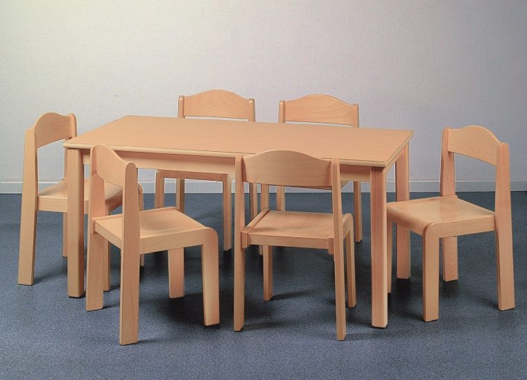 Table Pour Enfants, Grand, 6 Chaises – Qualité Jardin D'Enfants dedans Table De Jardin Manière A Manger
