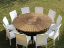Table Ronde En Teck Real Table, Pour Le Jardin Et La Maison ... destiné Table Teck Ronde Komodo