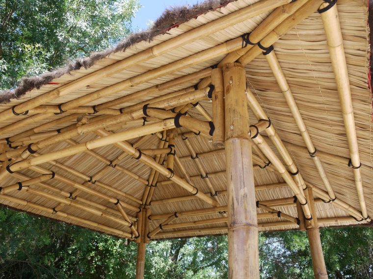 Toiture Abri De Jrdin Gazebo En Bambou Espace Zen pour Salon De Jardin Aluminium Sous Toiture