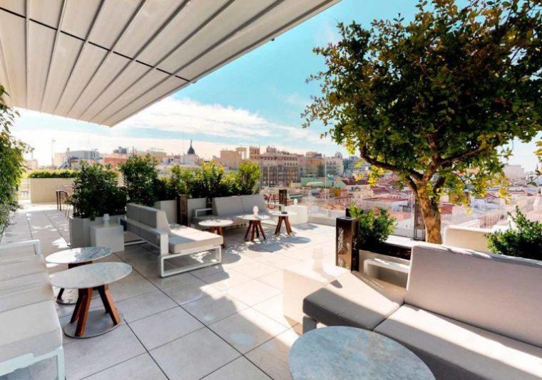 Ginkgo Restaurante & Sky Bar – Madrid, Espagne – Ego Paris serapportantà Coussin Salon De Jardin Conformément À La Cuisine