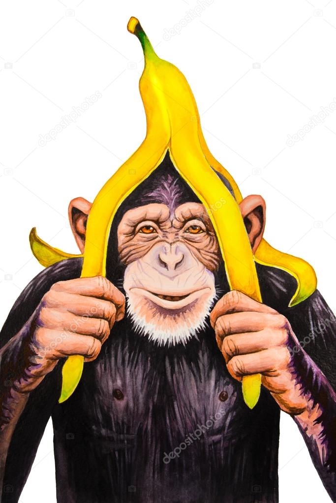 singe avec banane