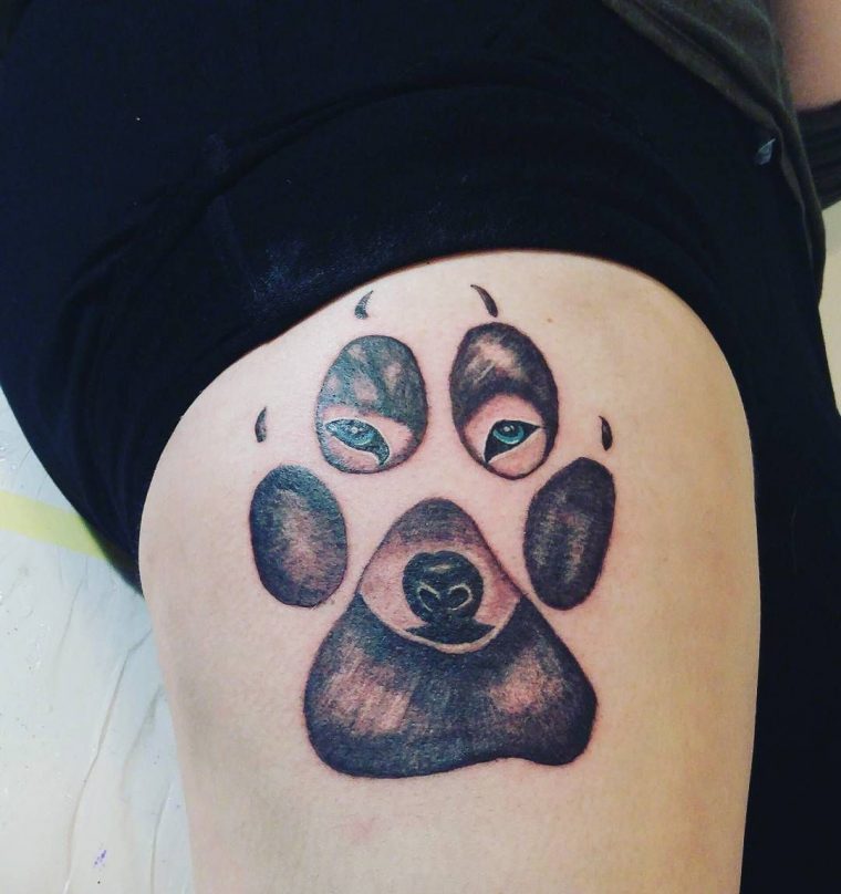 tatouage pate de chien
