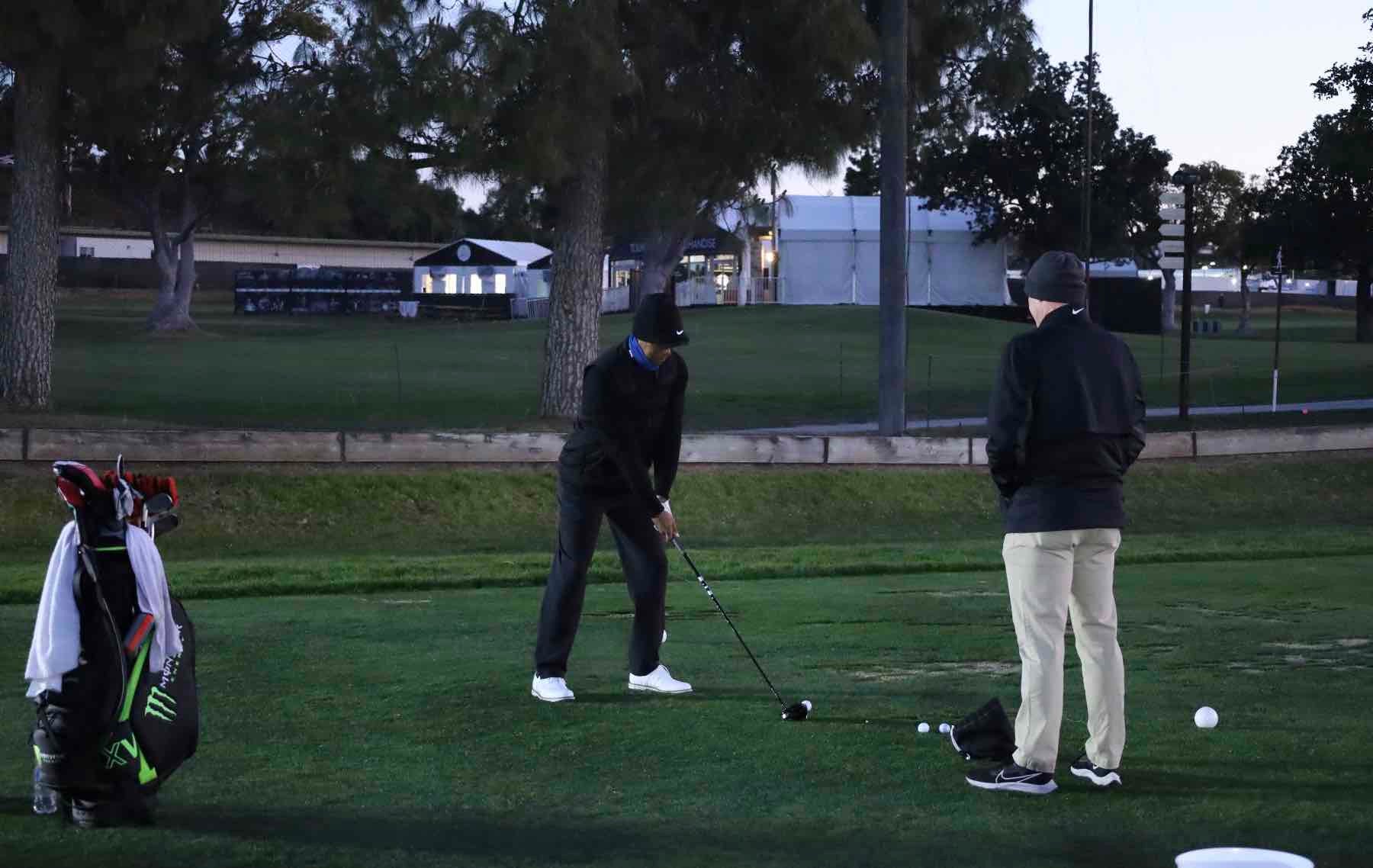 If you want to walk with Tiger Woods, you better be a morning person