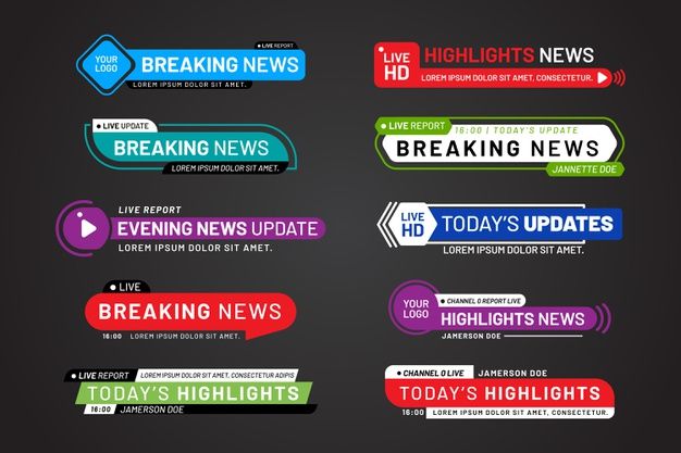 Breaking news banners template design | Free Vector #Freepik #