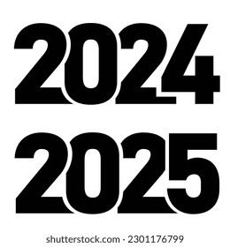 2024 2025 Typo Logo Design Stock Vector (Royalty Free) 2301176799