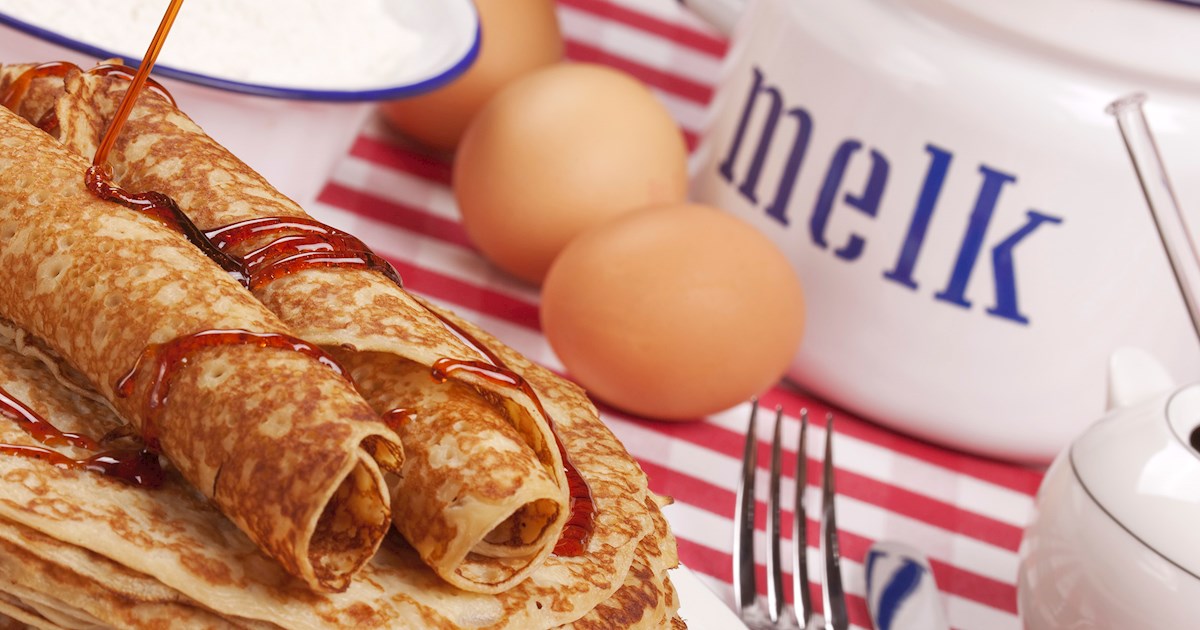 Pannekoek | Traditional Pancake From Netherlands, Central Europe Pannekoek | Traditional Pancake From Netherlands, Central Europe