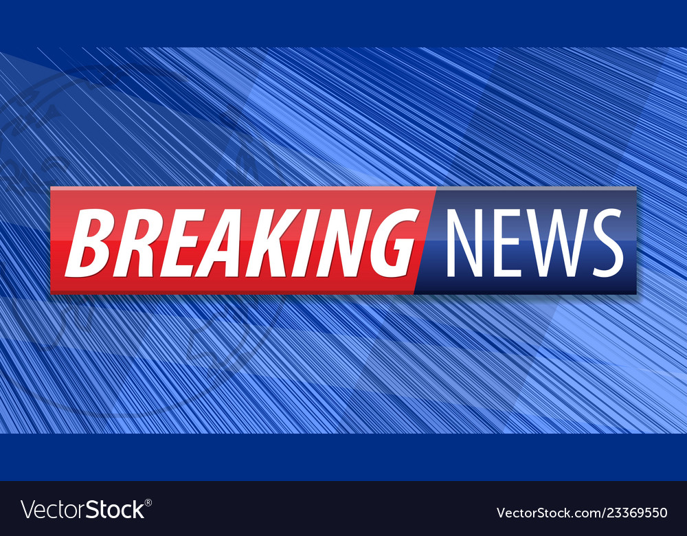 Breaking news background red blue banner Vector Image