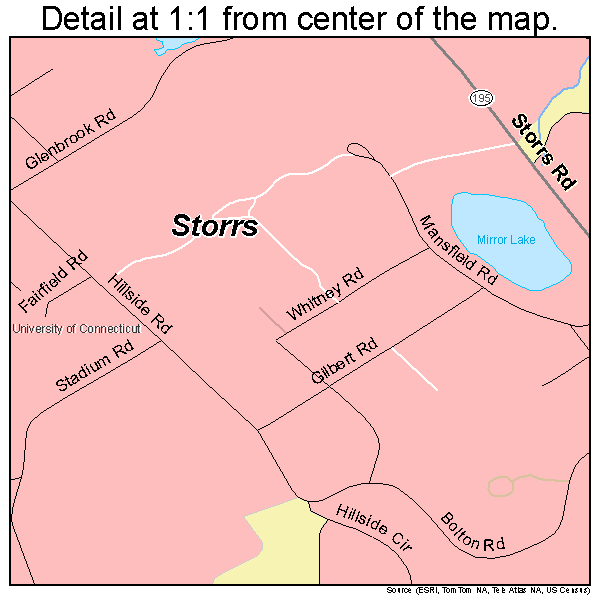 Storrs Connecticut Street Map 0973980