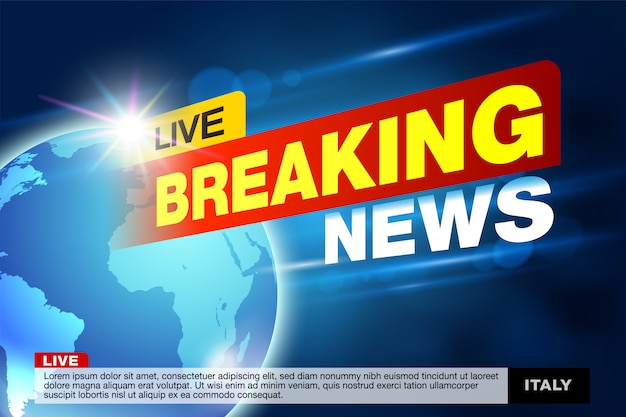 Premium Vector | Breaking news report