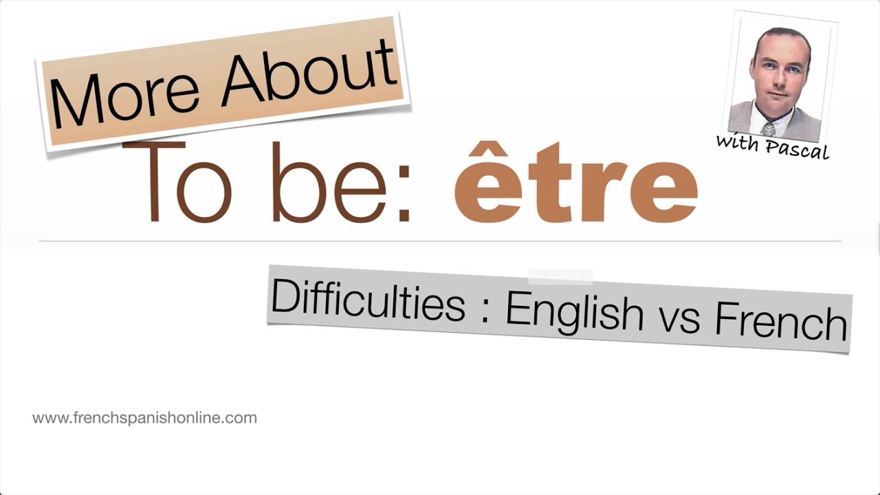 Verb to be in French: être - YouTube